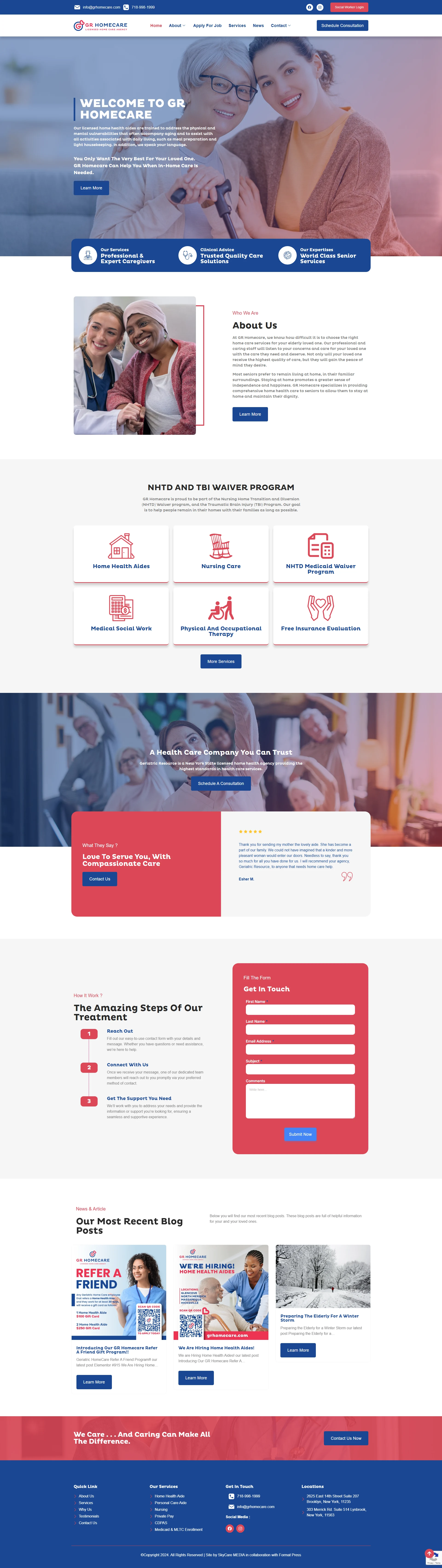 Home Health Care Agency Website